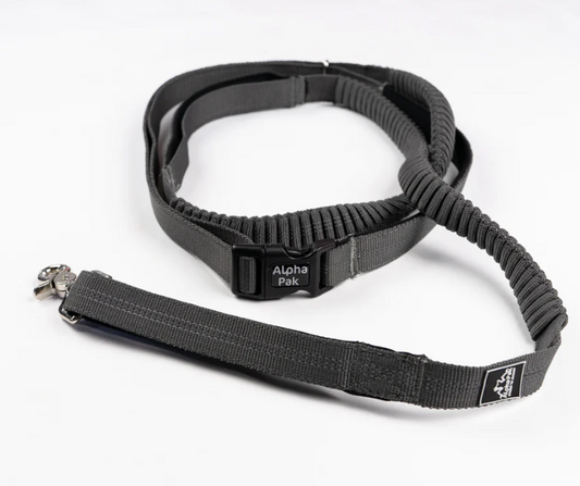 Cascades Graphite Stretchable Runner Dog Leash